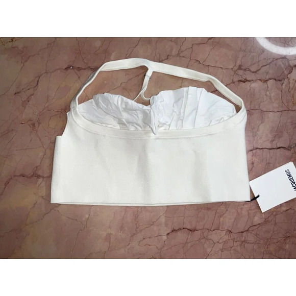 JACQUEMUS Le Bandeau Frivolli Top in Off White 40 New Womens Cropped Bralette - Picture 7 of 14